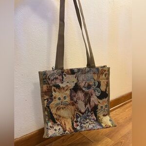 Vintage Cat Tapestry Bag